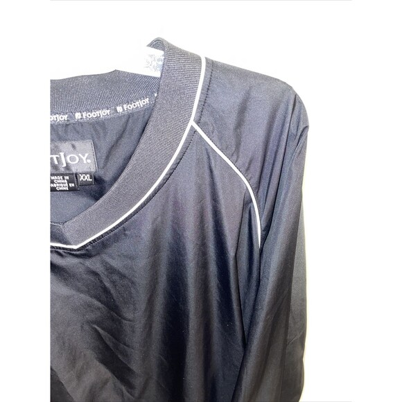Footjoy Golf Jacket Men’s Size 2XL Black Pullover V Neck Long Sleeve - Picture 3 of 12